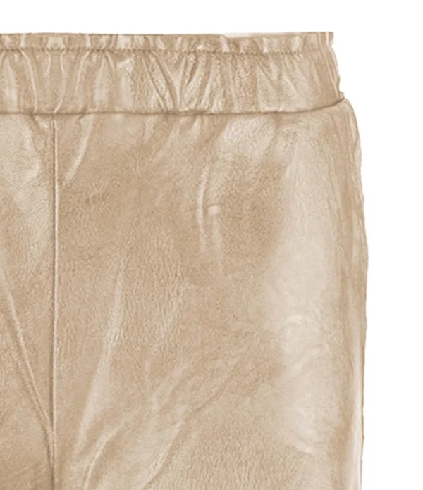 MAEVY MOUVEMENT LIBRE Pantalon Pantavegan Cuir Vegan Champagne 3