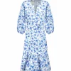 Tara Jarmon Robe Courte Rosabetta Coton Bleu 13