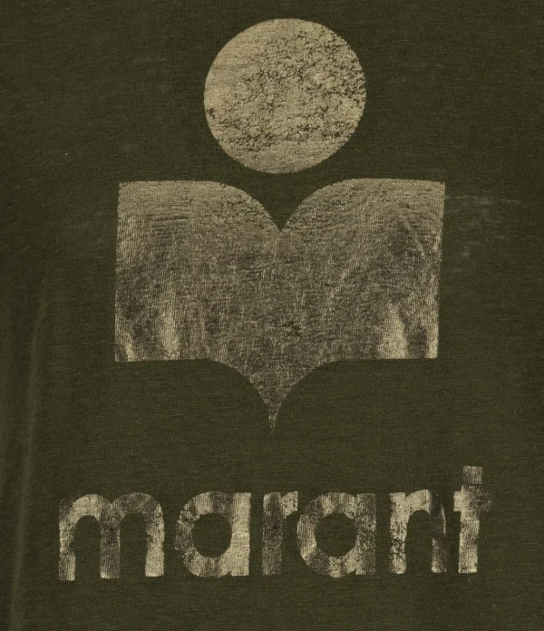 MARANT ÉTOILE Tee-shirt Koldi Lin Kaki Doré 3