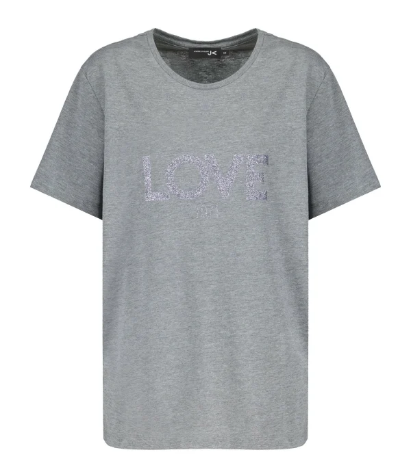 JEANNE VOULAND Tee-shirt Ben Love 1971 Glitter Gun Métal Gris 1