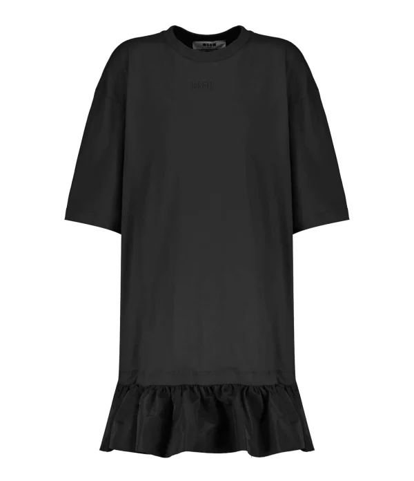 MSGM Robe Coton Noir 1