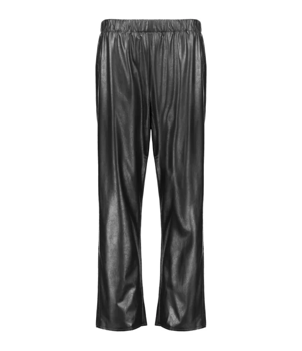 MM6 Maison Margiela Pantalon Cuir Noir 1