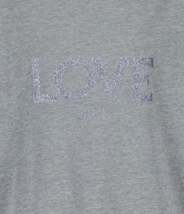 JEANNE VOULAND Tee-shirt Ben Love 1971 Glitter Gun Métal Gris 3