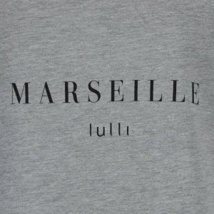 Tee-shirt Lulli Marseille Col Rond Coton Gris, Collaboration Jeanne Vouland X Lulli 9