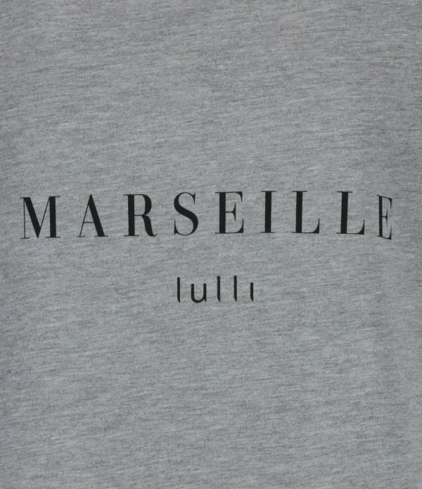 Tee-shirt Lulli Marseille Col Rond Coton Gris, Collaboration Jeanne Vouland X Lulli 3