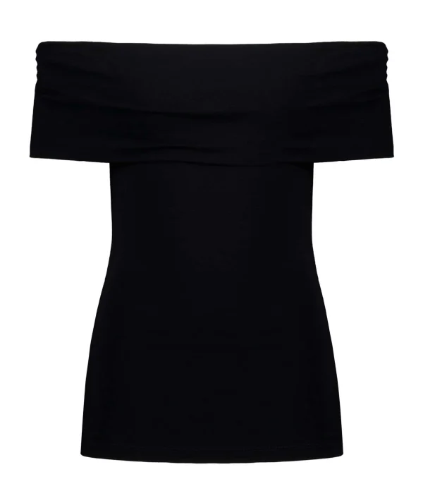 JEANNE VOULAND Top Jilda Col Bardot Noir 1