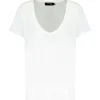 JEANNE VOULAND Tee-shirt Bobby V Coton Pima Blanc 14