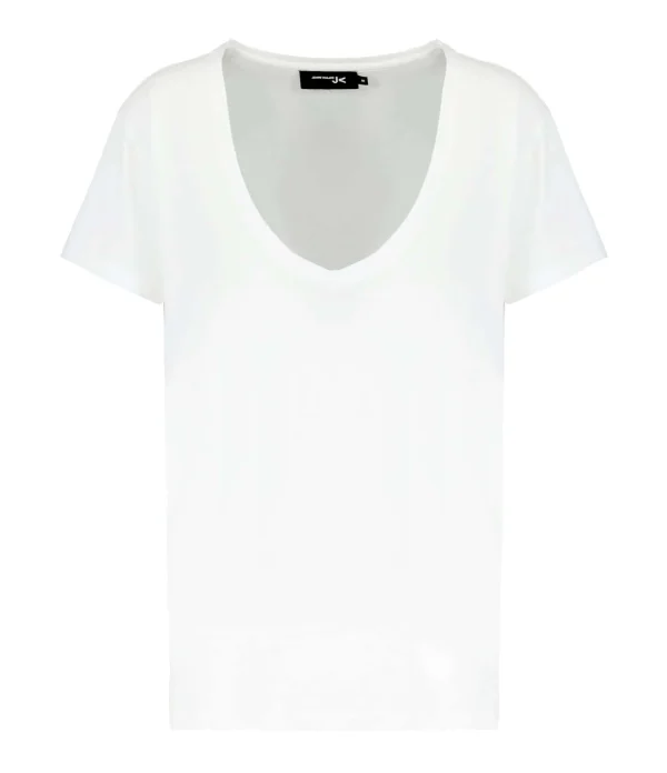 JEANNE VOULAND Tee-shirt Bobby V Coton Pima Blanc 1