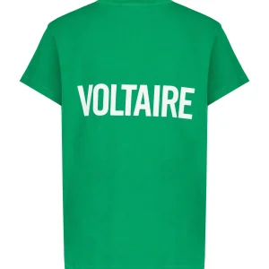 Zadig & Voltaire Tee-shirt Zoe ZV Coton Vert Garden 11