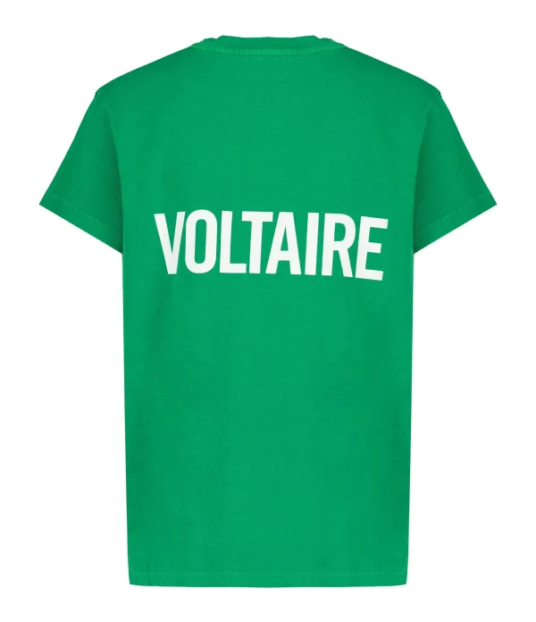 Zadig & Voltaire Tee-shirt Zoe ZV Coton Vert Garden 3