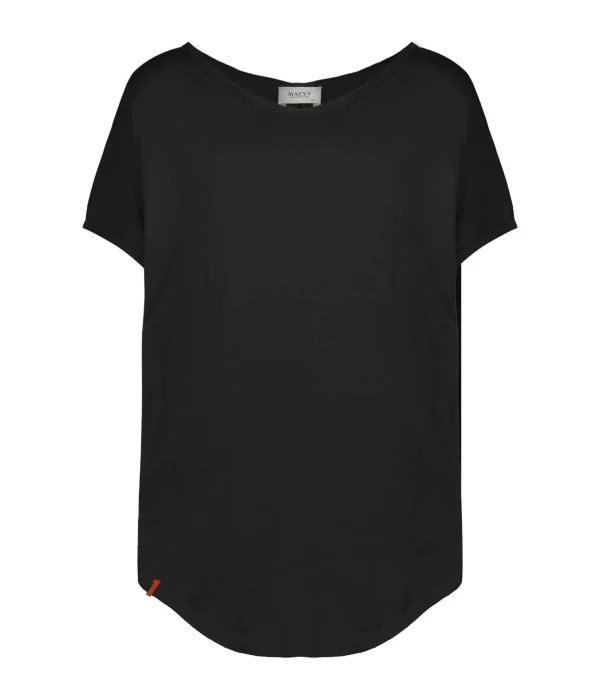 MAEVY MOUVEMENT LIBRE Tee-shirt Parfait Bambou Noir 1