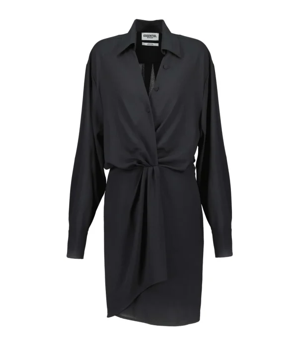 ESSENTIEL ANTWERP Robe Mini Dorsey Coton Noir 5