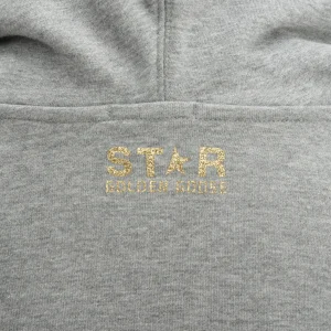 Golden Goose Sweatshirt Enfant Zip Star Coton Gris Doré 9