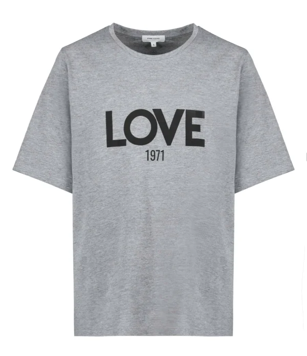 JEANNE VOULAND Tee-shirt Ben Love 1971 Coton Gris 1