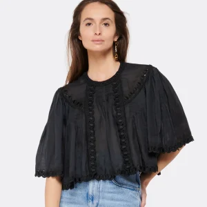 Isabel Marant Top Ogalice Ramie Noir 9