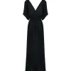 MAISON SAINT JULIEN Robe Empire Longue Coton Noir 16