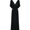 MAISON SAINT JULIEN Robe Empire Longue Coton Noir 14