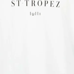 Tee-shirt Lulli St-Tropez Col Rond Coton Bio Blanc, Collaboration Jeanne Vouland X Lulli 9