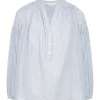 Vanessa Bruno Blouse Nipoa Coton Rayures Bleu 19