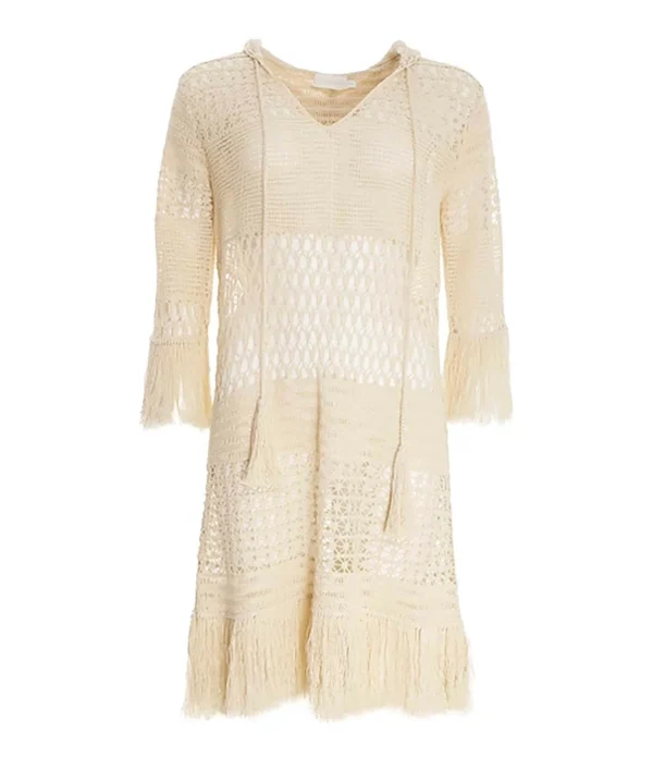 Zimmermann Robe De Plage Crochet Laurel Naturel 1