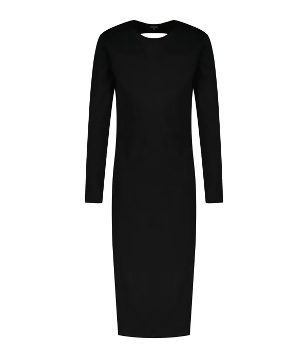 JEANNE VOULAND Robe Icha Dos Nu Coton Noir 1