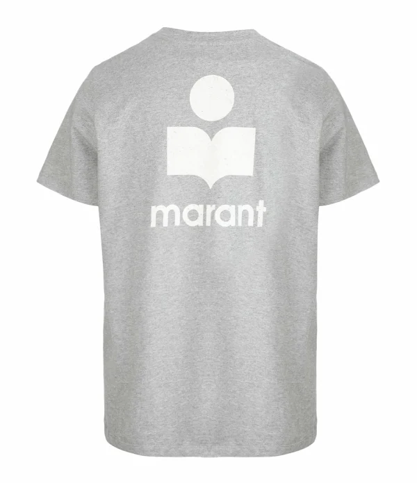 MARANT ÉTOILE Tee-shirt Zewel Coton Organique Gris Écru 4