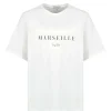 Tee-shirt Lulli Marseille Col Rond Coton Bio Blanc, Collaboration Jeanne Vouland X Lulli 22