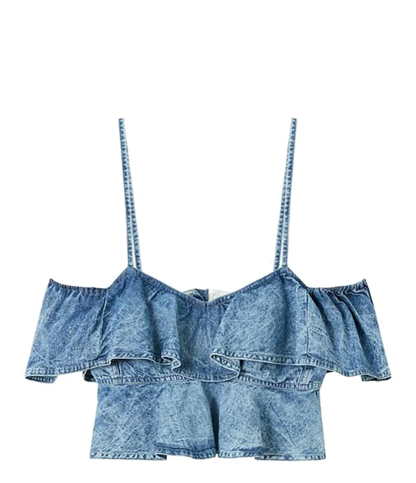 MARANT ÉTOILE Top Voloteo Coton Bleu 1