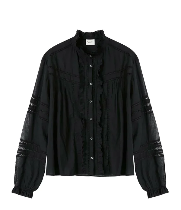 MARANT ÉTOILE Top Metina Noir 1