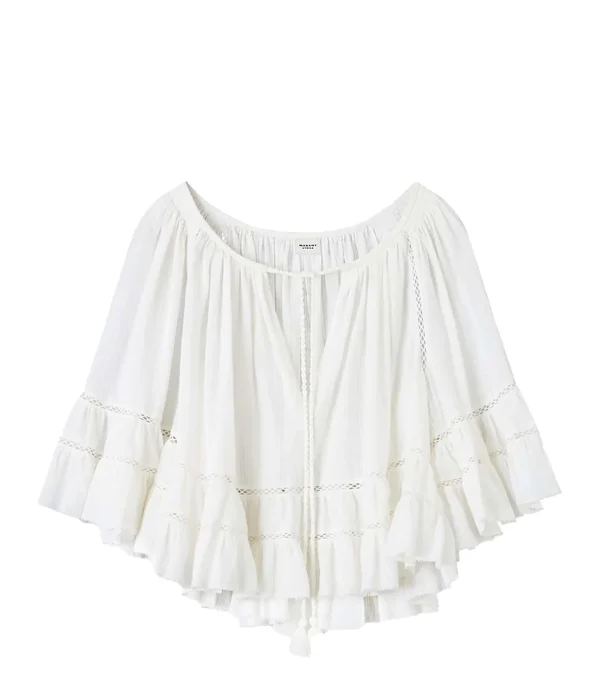 MARANT ÉTOILE Top Liam Coton Blanc 1