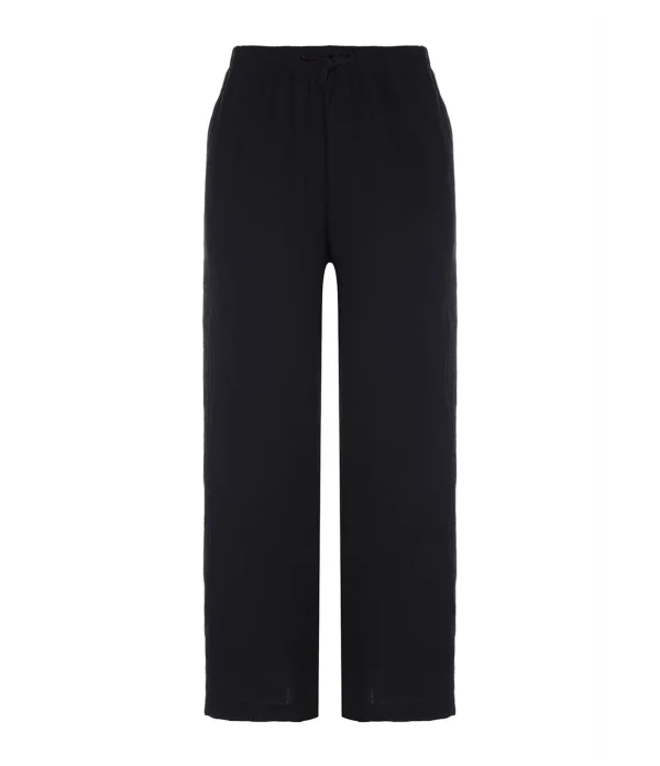 JEANNE VOULAND Pantalon Hory Gaze De Coton Noir 1