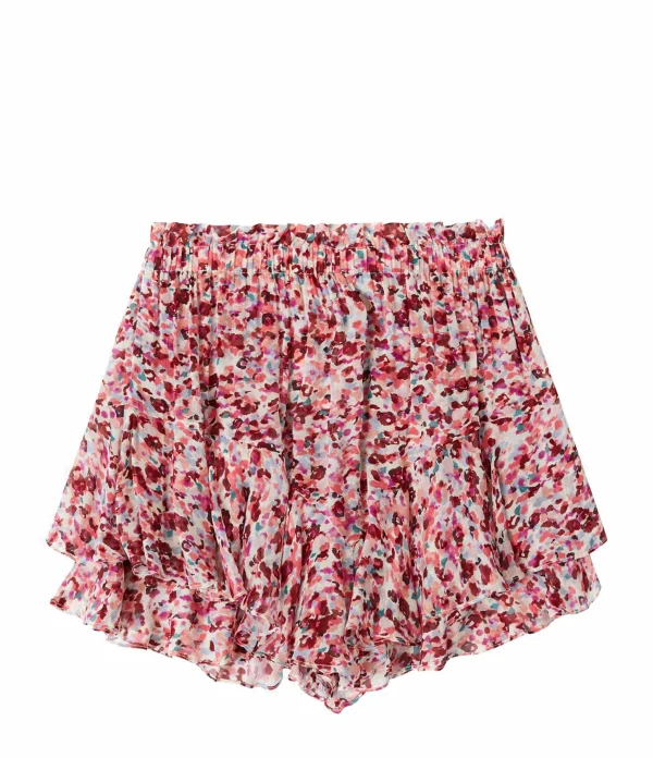 MARANT ÉTOILE Short Sornel Imprimé Framboise Écru 1