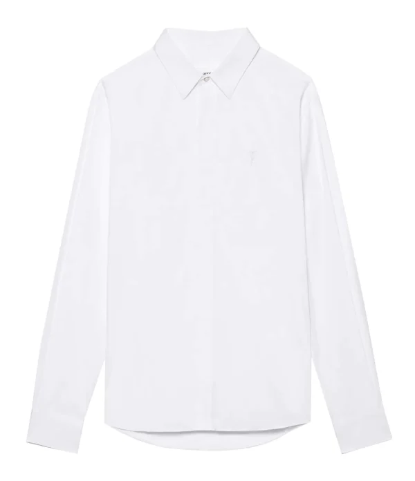 AMI Paris Chemise Ami De Cœur Coton Blanc 1