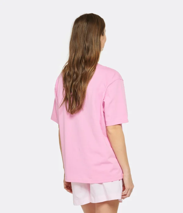 AMI Paris Tee-shirt Unisexe Ami De Cœur Coton Biologique Rose Bonbon 6