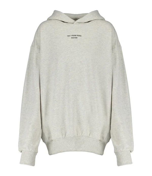 Drole De Monsieur Sweatshirt Hoodie Homme Classique NFPM Coton Gris 1