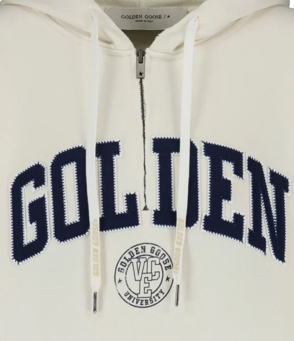 Golden Goose Robe Hoodie Journey Coton Blanc 3