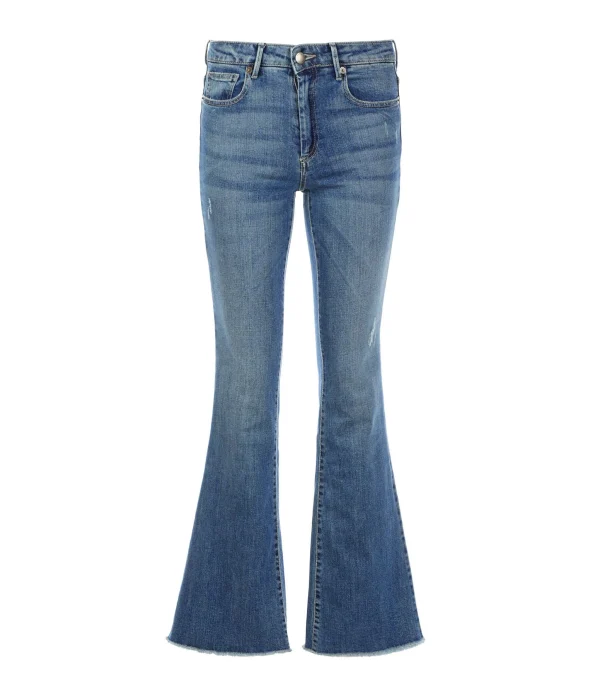 JEANNE VOULAND Jean Faden Flare Coton Bleu 1