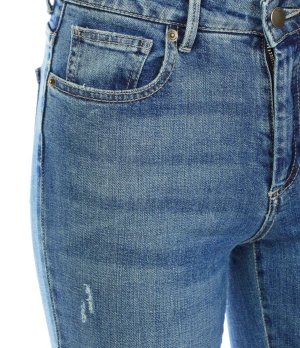 JEANNE VOULAND Jean Faden Flare Coton Bleu 3