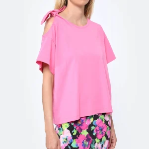 Tara Jarmon Tee-shirt Tarabow Coton Rose 12