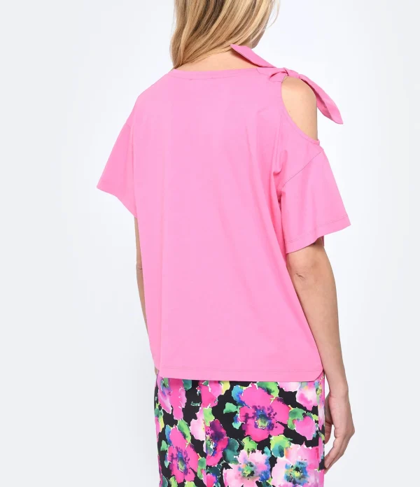 Tara Jarmon Tee-shirt Tarabow Coton Rose 6