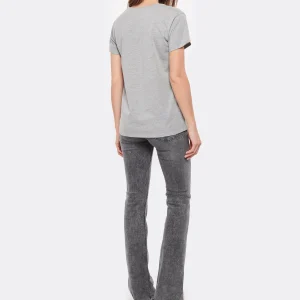 Tee-shirt Lulli Marseille Col V Coton Gris, Collaboration Jeanne Vouland X Lulli 15