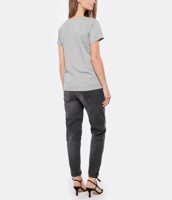 Tee-shirt Lulli Marseille Col Rond Coton Gris, Collaboration Jeanne Vouland X Lulli 6