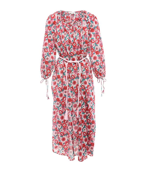 ANTIK BATIK Robe Longue Blossom Rouge 1