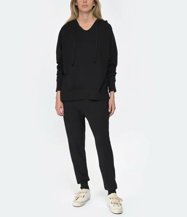 JEANNE VOULAND Sweatshirt Hoodie Edson Coton Pima Noir 5