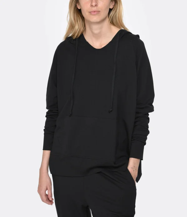 JEANNE VOULAND Sweatshirt Hoodie Edson Coton Pima Noir 4