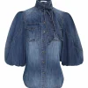 Zimmermann Chemise Tiggy Denim Bleu 20