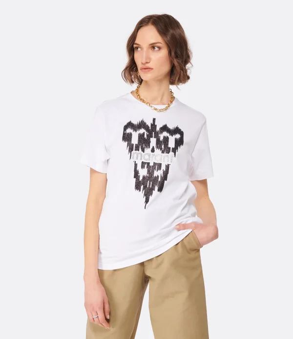 MARANT ÉTOILE Tee-shirt Zewel Coton Blanc 4