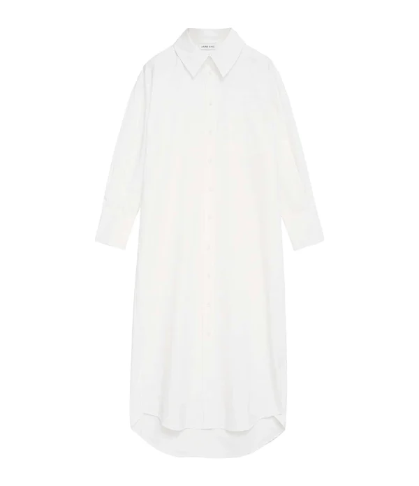 ANINE BING Robe Mika Coton Blanc 1