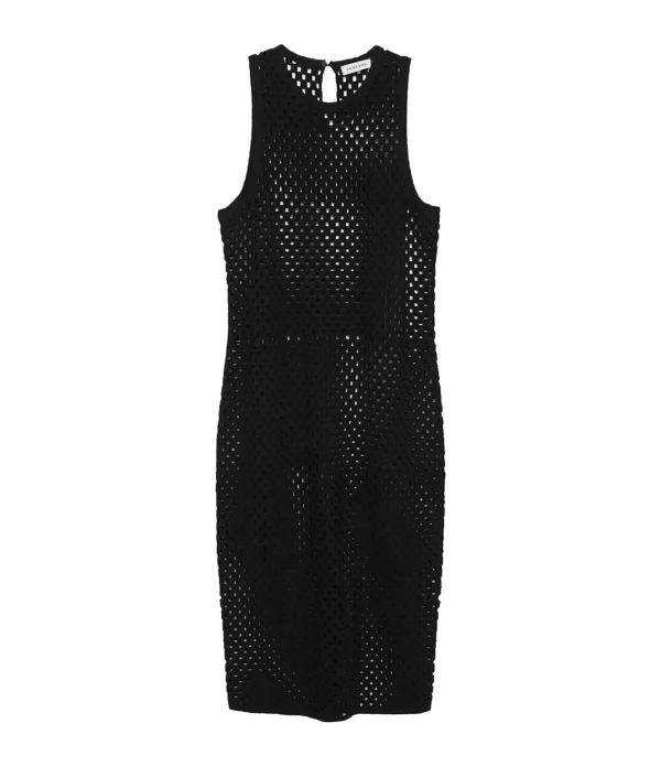 ANINE BING Robe Veronica Coton Crochet Noir 1