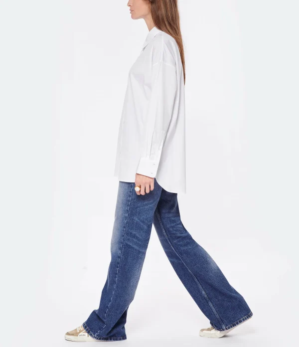 AMI Paris Jean Boyfriend Coton Denim Bleu Usé 4